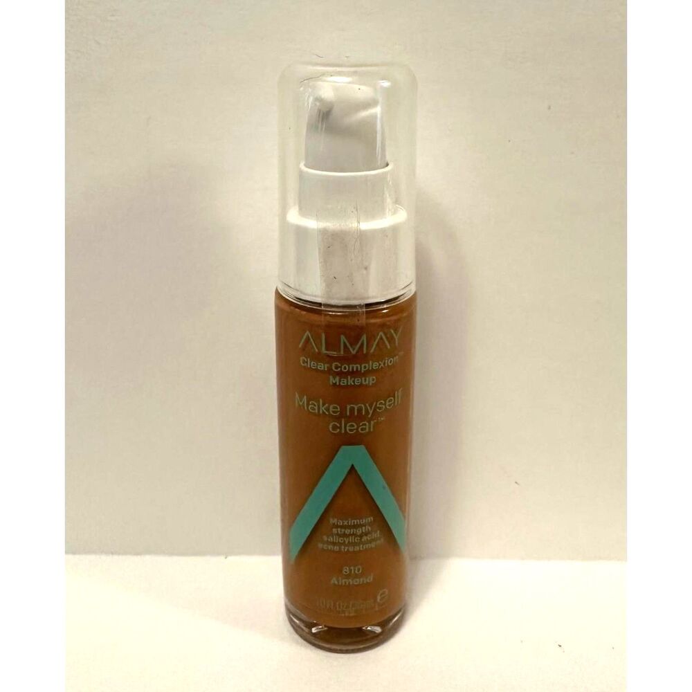 Almay Clear Complexion Makeup Dermatologist Tested Foundation #810 Almond NEW